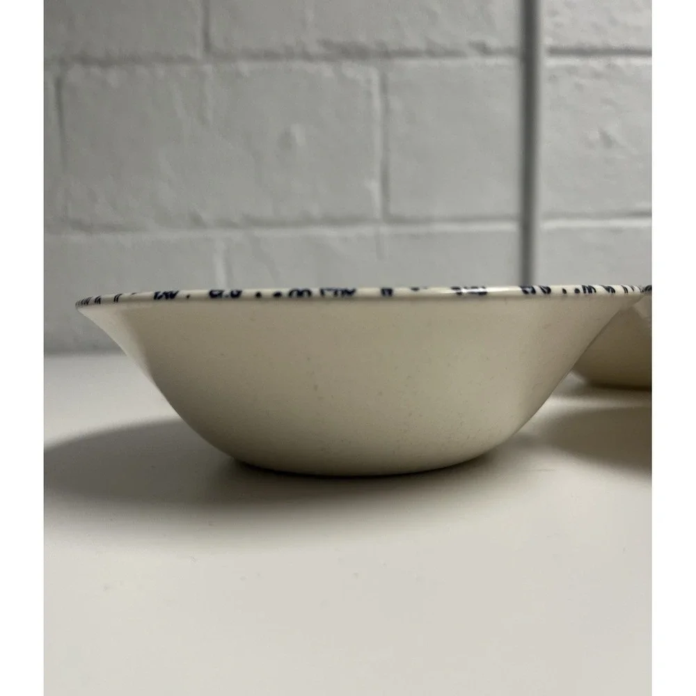 4x English Ironstone Provence Blue Coupe‎ Cereal Bowl Floral Chintz Cottagecore